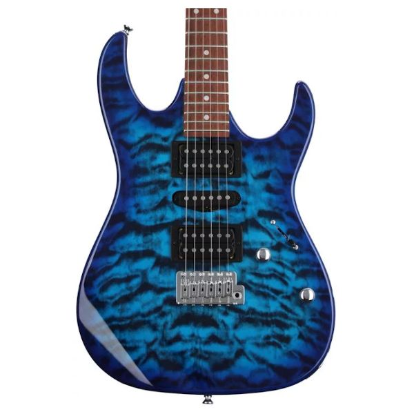 Ibanez Gio GRX70QA Electric Guitar - Transparent Blue Burst