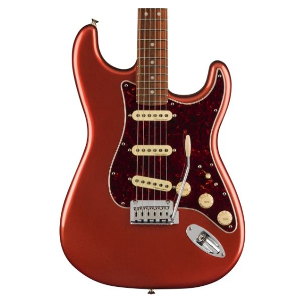 Fender Player Plus Stratocaster Electric Guitar - Aged Candy Apple Red with Pau Ferro Fingerboard