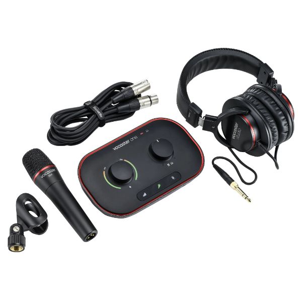 Focusrite Vocaster One Studio USB-C Podcasting Audio Interface Bundle