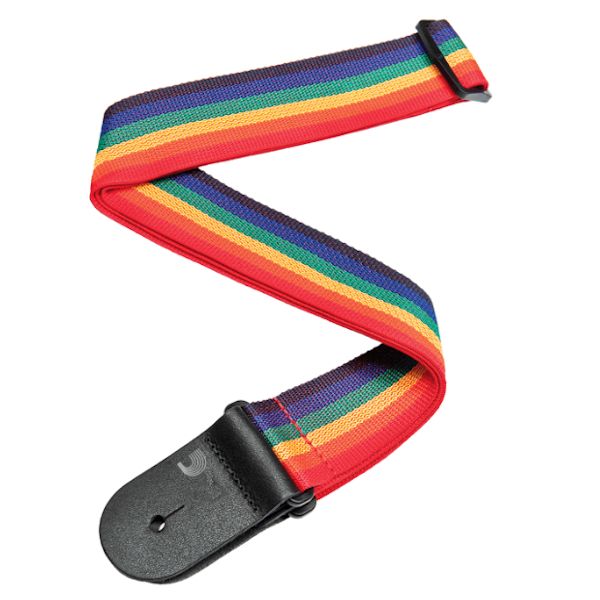 D'Addario Polypropylene Guitar Strap PWS111 - Rainbow
