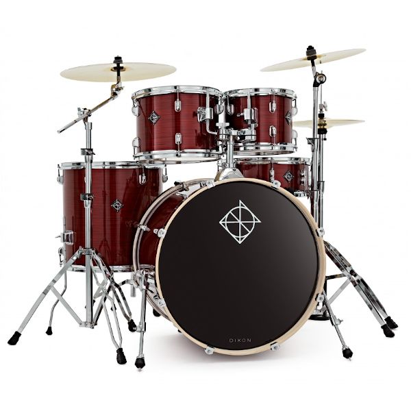 Dixon Drums Spark 5 Piece Drum Kit With Cymbals - Cyclone Red