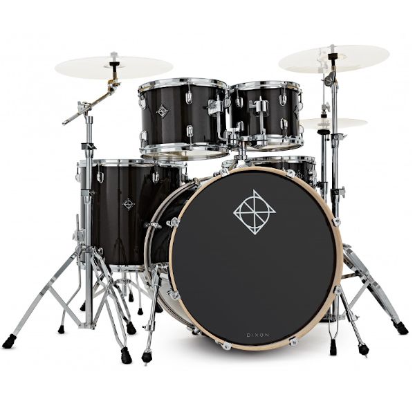 Dixon Drums Spark 5 Piece Drum Kit With Cymbals - Misty Black