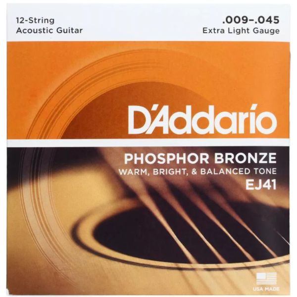 D'Addario EJ41 - Phosphor Bronze Extra Light 12-String Acoustic Strings