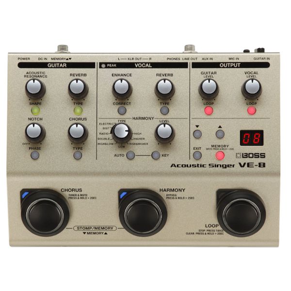 Boss VE-8 Acoustic Singer Effects Processor Pedal