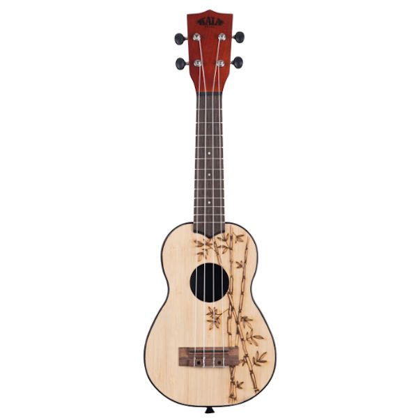 Kala Ukadelic Bamboo Top Soprano Ukulele - Natural Satin