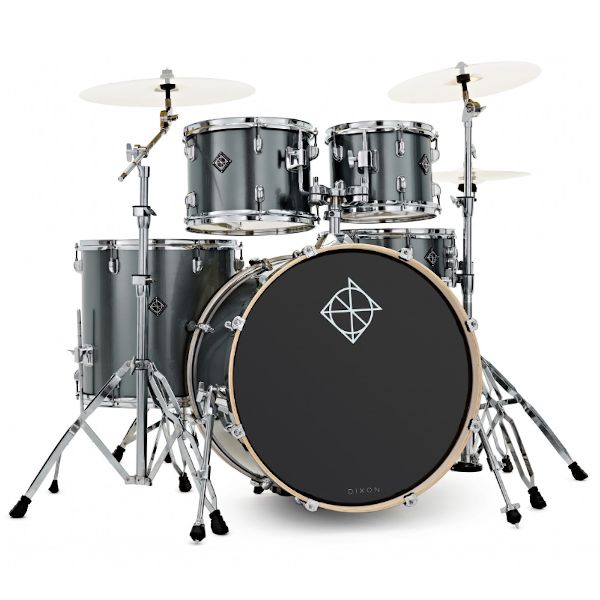 Dixon Drums Spark 5 Piece Drum Kit With Cymbals - Gun Metal
