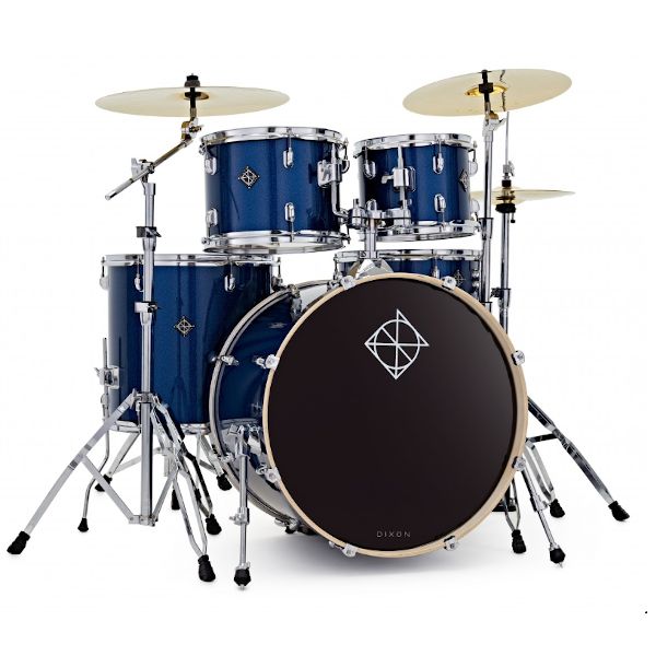 Dixon Drums Spark 5 Piece Drum Kit With Cymbals - Ocean Blue Spark
