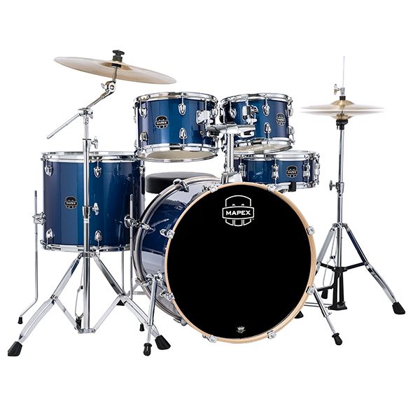 Mapex Venus 5-piece Rock Complete Drum Set - Blue Skye Sparkle