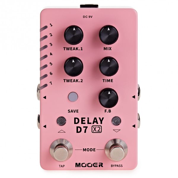 Mooer X2 Series D7 Delay Effects Pedal