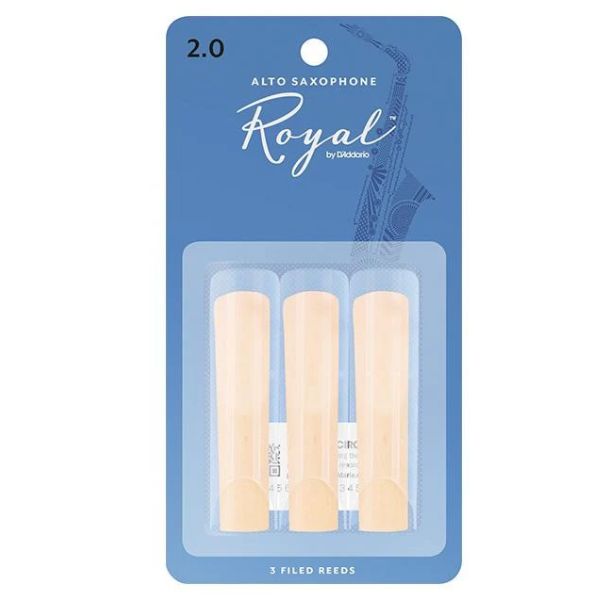 D'Addario Rico Royal Alto Saxophone Reeds - 2.0 (3-pack)