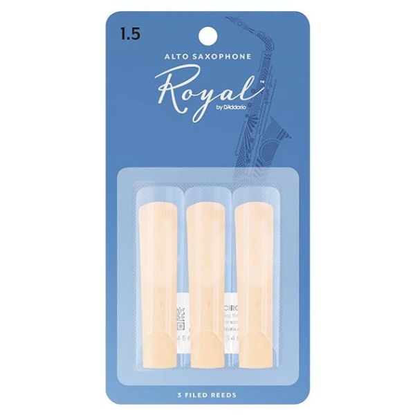 D'Addario Rico Royal Alto Saxophone Reeds - 1.5 (3-pack)