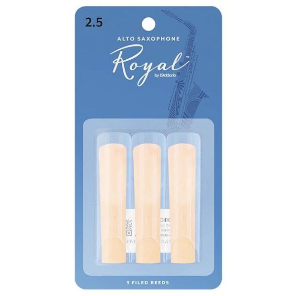 D'Addario Rico Royal Alto Saxophone Reeds - 2.5 (3-pack)