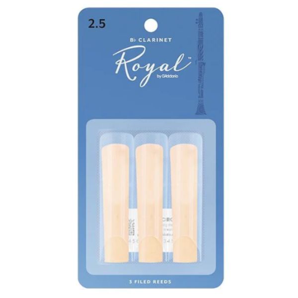 D'Addario Rico Royal Clarinet Reeds - 2.5 (3-pack)
