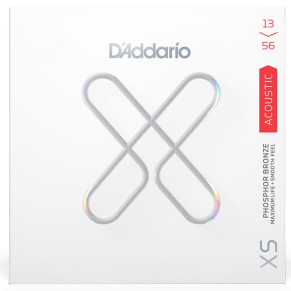 D'Addario XSAPB1356 XS Phosphor Bronze Acoustic Guitar Strings - .013-.056 Medium