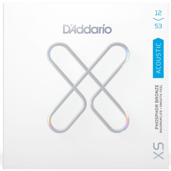 D'Addario XSAPB1253 XS Phosphor Bronze Acoustic Guitar Strings - .012-.053 Light