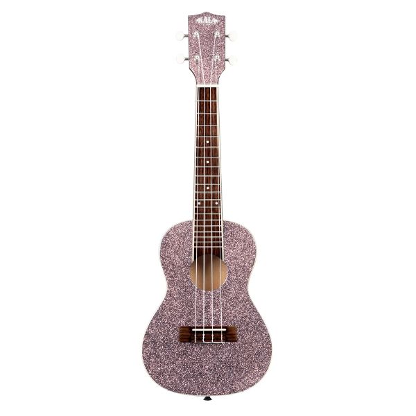 Kala Sparkle Concert Ukulele - Pink Champagne
