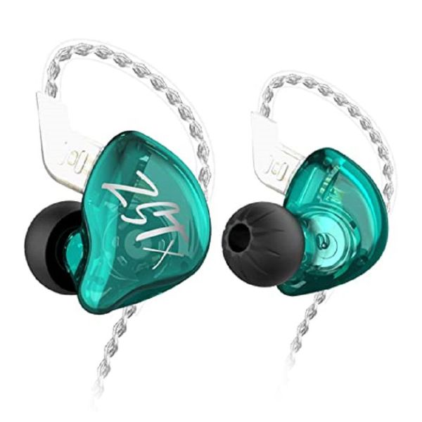 KZ ZSTX Dual Driver In Ear Monitor Earphones - Cyan