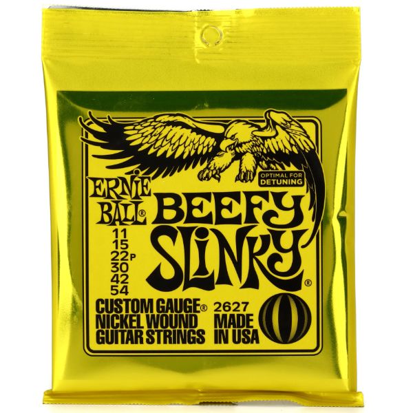 Ernie Ball 2627 Beefy Slinky Nickel Wound Electric Guitar Strings - .011-.054