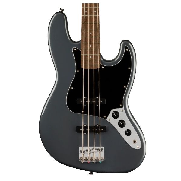 Fender Squier Affinity Series Jazz Bass - Charcoal Frost Metallic with Laurel Fingerboard