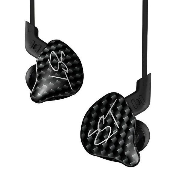 KZ ZST Dual Driver In Ear Monitor Earphones - Black