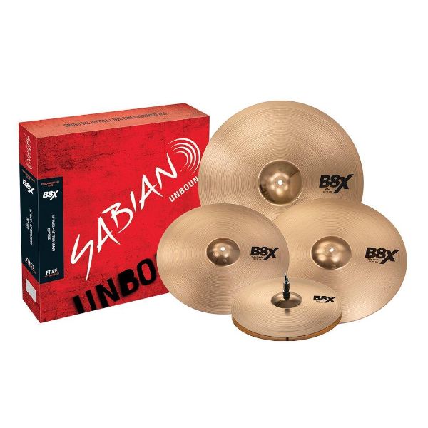 Sabian B8X Performance Cymbal Set - 14/16/20 inch - with Free 18 inch Crash