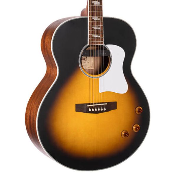 Cort CJ-Retro Acoustic Electric Guitar - Vintage Sunburst Matte