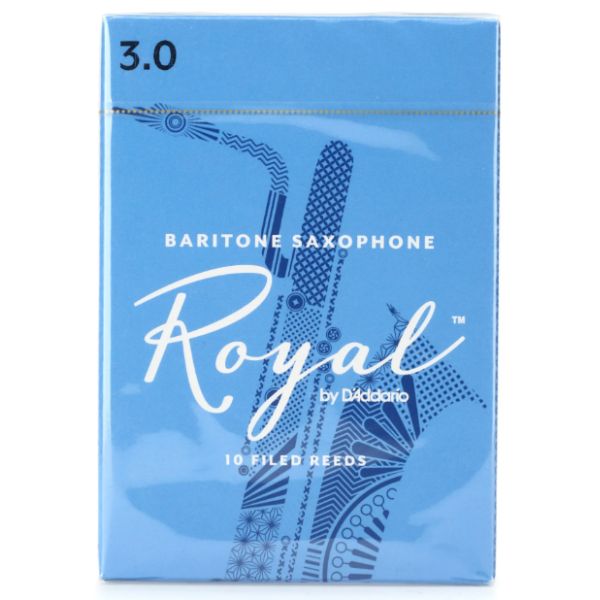 D'Addario Rico Royal Baritone Saxophone Reeds - 3 (10-pack)