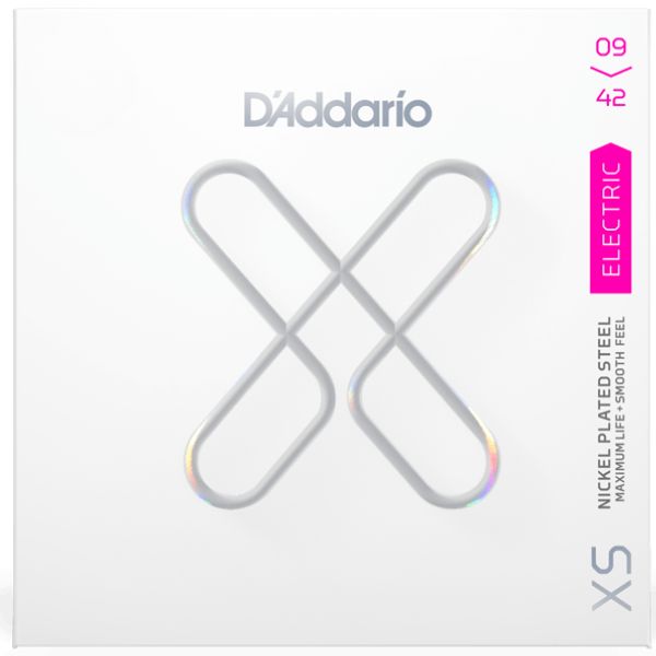 D'Addario XSE0942 XS Nickel-plated Steel Coated Electric Guitar Strings - .009-.042 Super Light