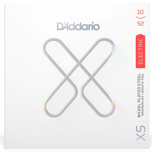 D'Addario XSE1052 XS Nickel-plated Steel Coated Electric Guitar Strings - .010-.052 Light Top/Heavy Bottom