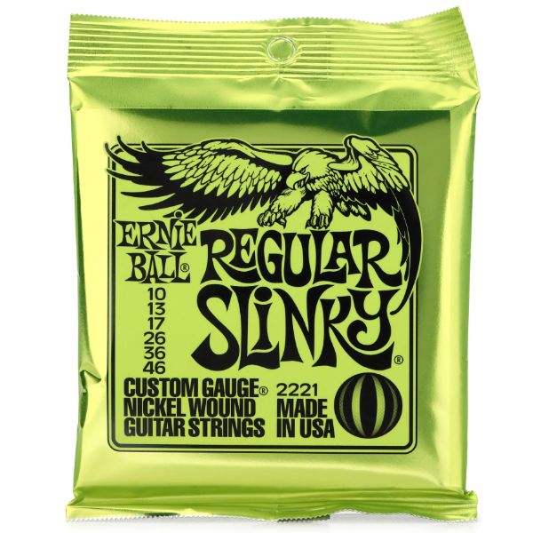 Ernie Ball 2221 Regular Slinky Nickel Wound Electric Guitar Strings - .010-.046