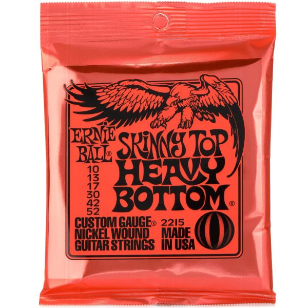 Ernie Ball 2215 Skinny Top Heavy Bottom Slinky Nickel Wound Electric Guitar Strings - .010-.052