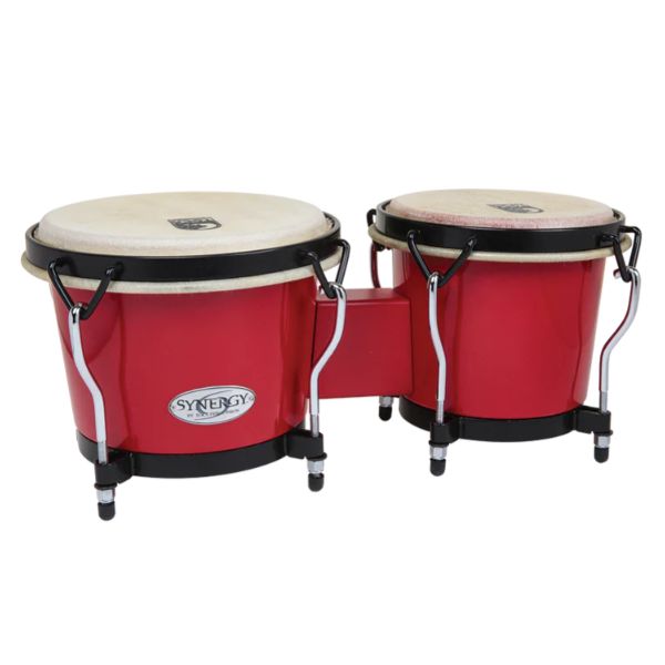 Toca Percussion Synergy Wood Bongos - Red