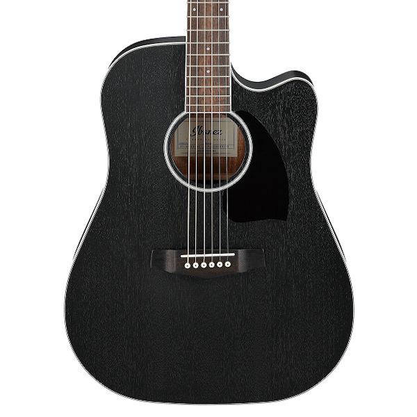 Ibanez PF16MWCE Dreadnought Acoustic-Electric Guitar - Weathered Black Open Pore