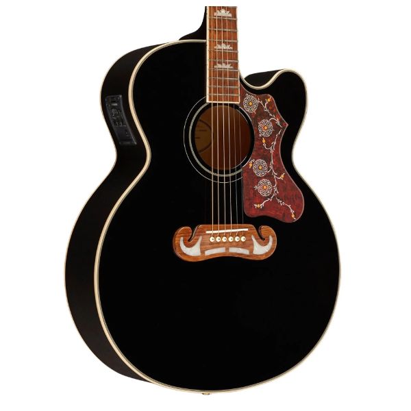 Epiphone J-200EC Studio Acoustic-Electric Guitar - Black