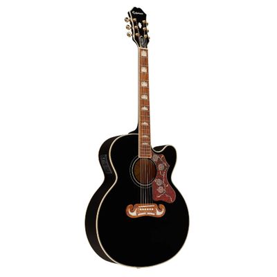 Epiphone J-200EC Studio Acoustic-Electric Guitar - Black