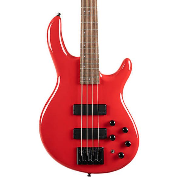 Cort C4 Deluxe 4-String Bass Guitar - Candy Red