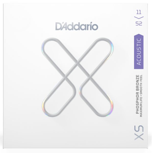 D'Addario XSAPB1152 XS Phosphor Bronze Acoustic Guitar Strings - .011-.052 Custom Light