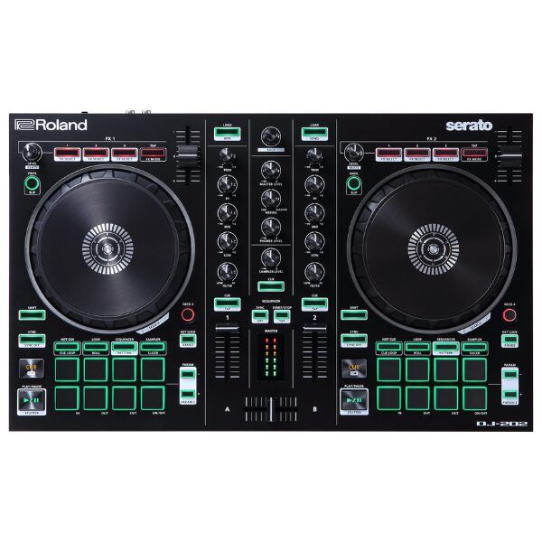 Roland DJ-202 4-deck Serato DJ Controller with Drum Machine