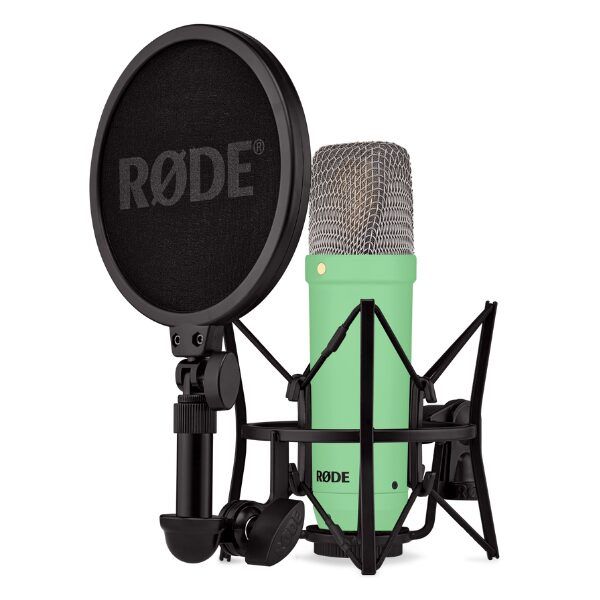 Rode NT1 Signature Series Condenser Microphone with SM6 Shockmount and Pop Filter - Green