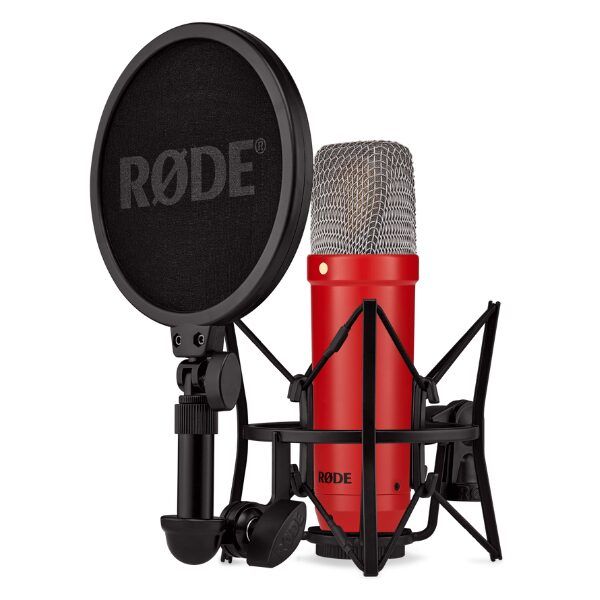 Rode NT1 Signature Series Condenser Microphone with SM6 Shockmount and Pop Filter - Red