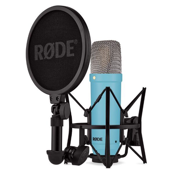 Rode NT1 Signature Series Condenser Microphone with SM6 Shockmount and Pop Filter - Blue