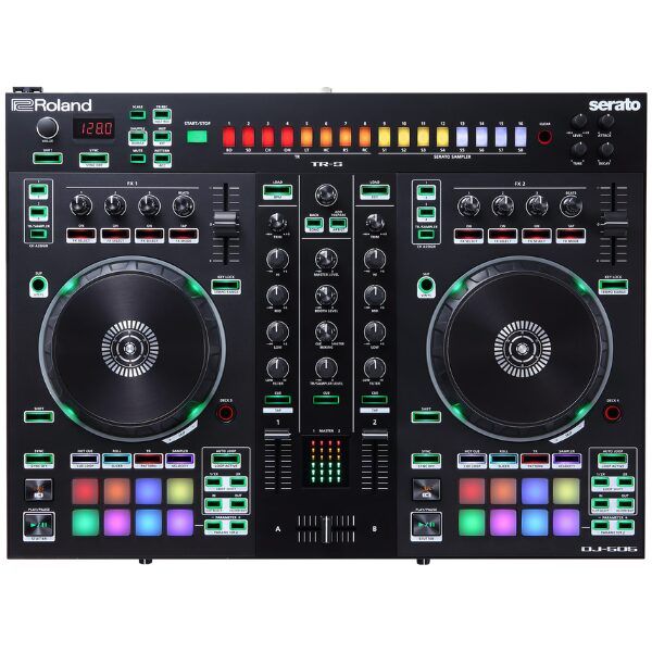 Roland DJ-505 2-deck Serato DJ Controller with Drum Machine