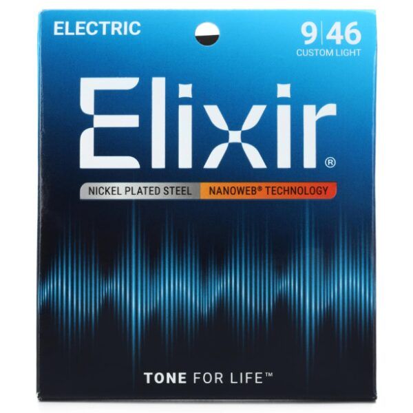 Elixir Strings 9-46 Nanoweb Custom Light Electric Guitar Strings