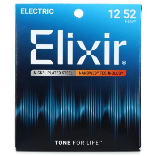 Elixir Strings 12-52 Nanoweb Heavy Electric Guitar Strings