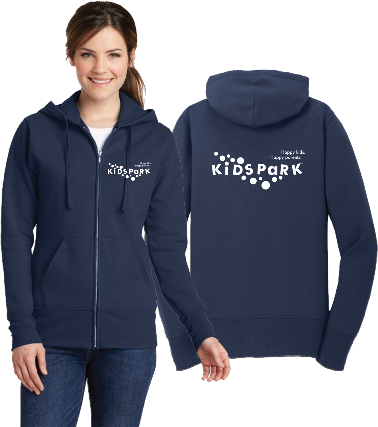 KidsPark Ladies Core Fleece Full-Zip Hoodie