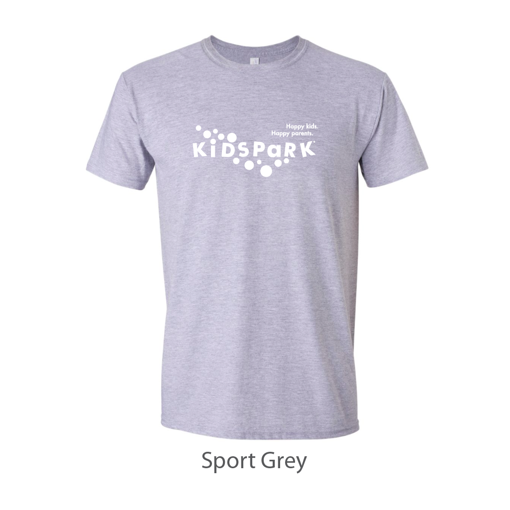 KidsPark Staff White Logo Short Sleeve T-shirt KidsPark Staff White Logo Short Sleeve T-shirt, Size: Adult Small, Shirt Color: Sport Grey
