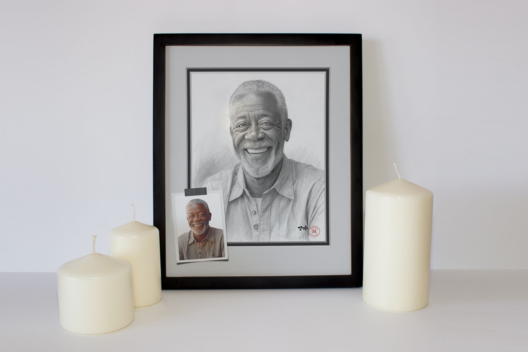 Memorial Portrait - Curated Digital Artwork