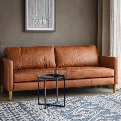 Osborne 3 Seater Sofa - Vintage Brown Leather