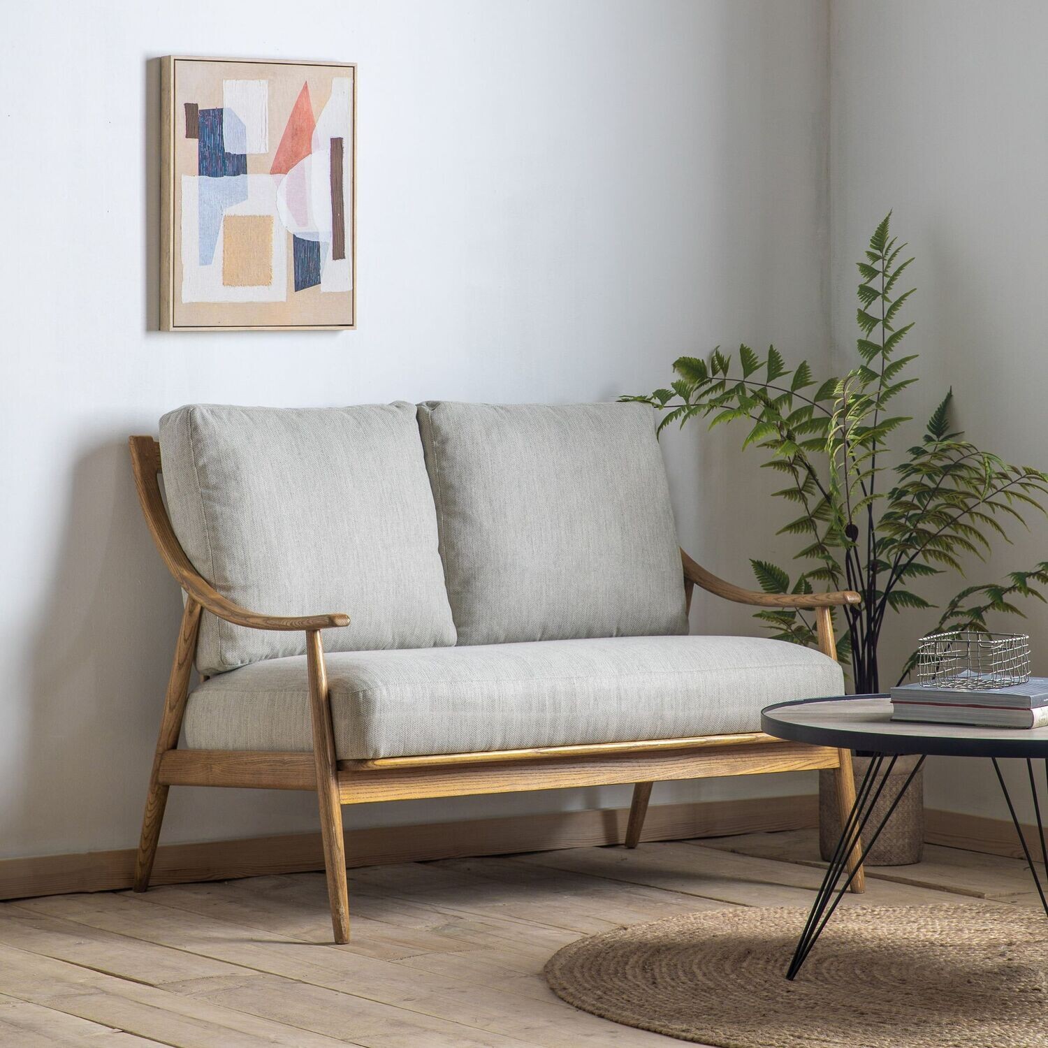 Gallery Direct Reliant 2 Seater Sofa, Colours: Natural Linen