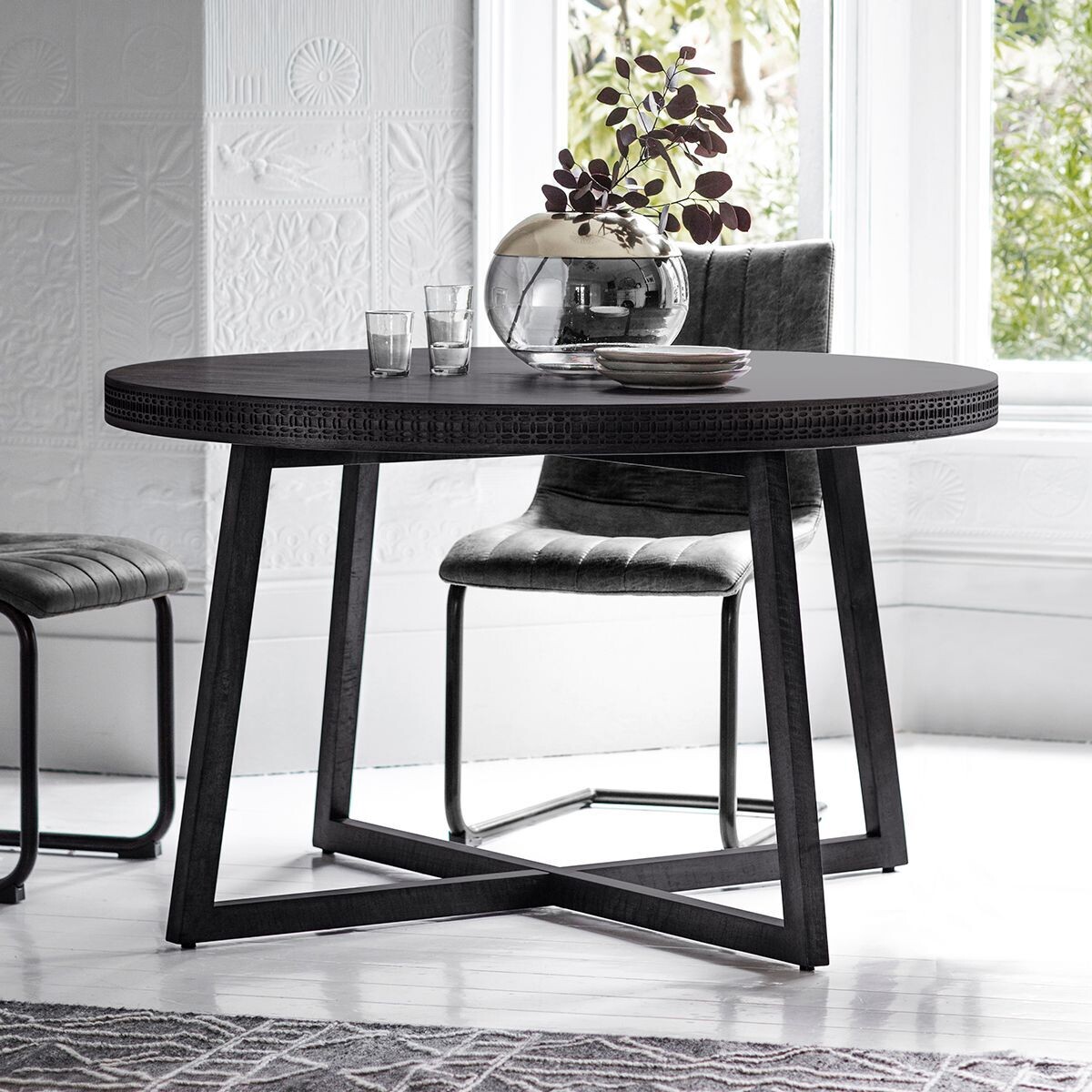 Gallery Direct Boho Boutique Dining Table, Colour: Black